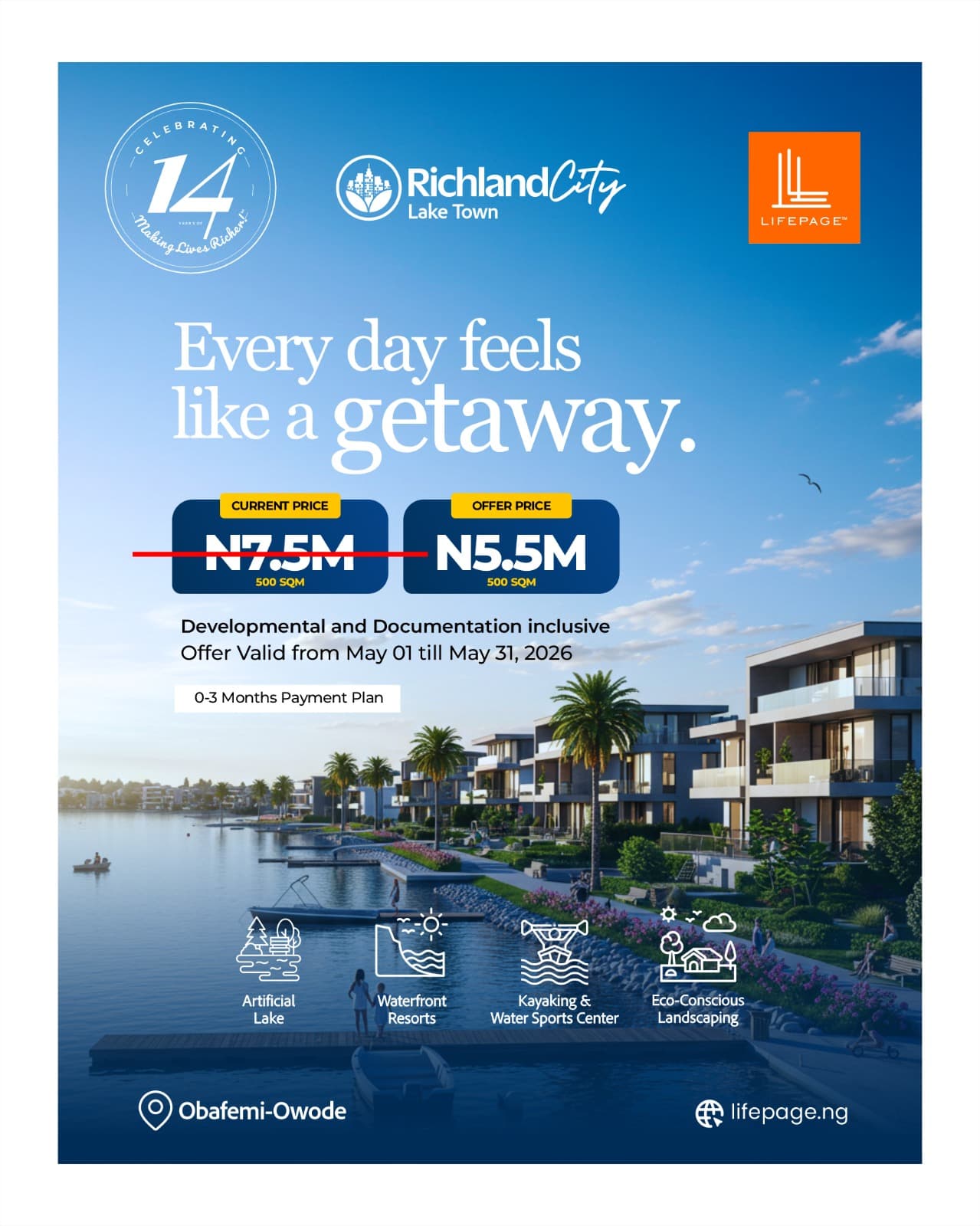 Richland City, Obafemi - 14th Anniv Offer (500SQM)